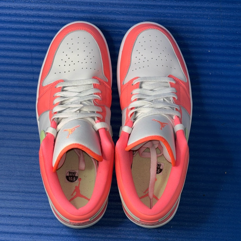 Size 10.5- Men’s Nike Air Jordan 1 Low SE Shoes Lava Glow White FN6772-671 - Picture 5 of 8